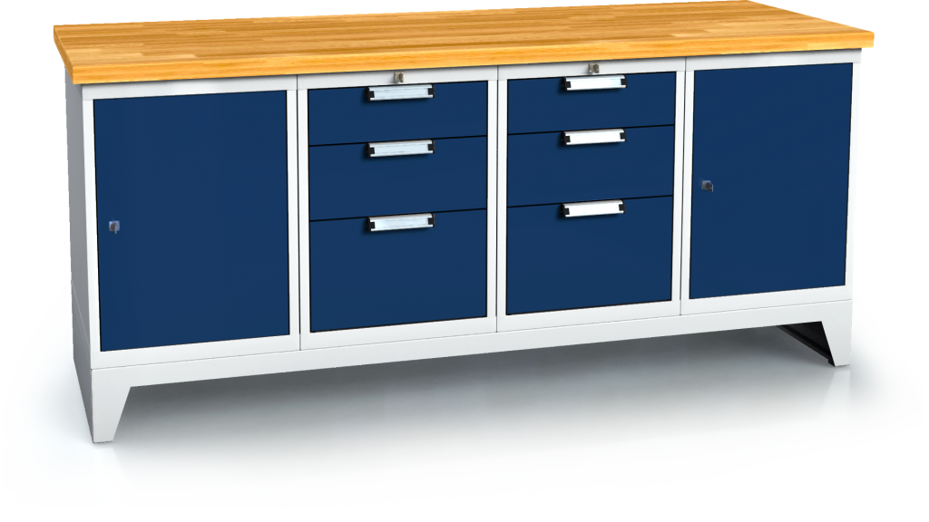 Standardausführung alpede UNI - Platten - Container - Robustes Gestell mit Füßen 880 x 2000 x 700